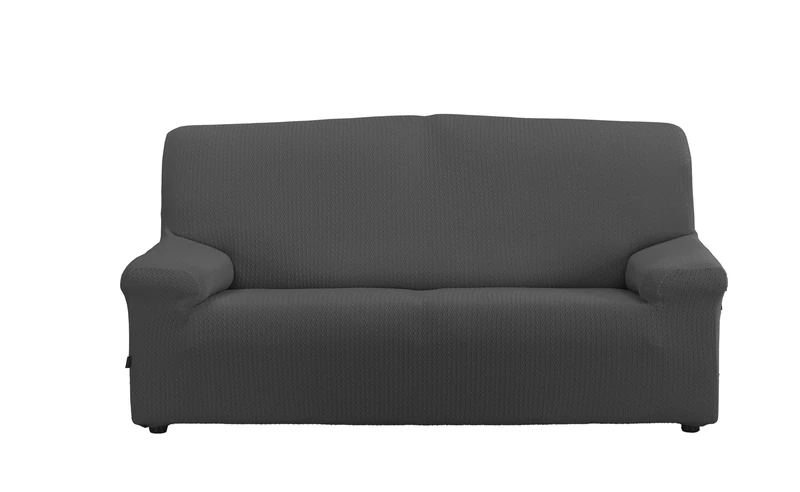 Estoralis Sumatra | Bi-Elastic Sofa Cover | Super Elastic Fabric C/ 11 Dark Grey | for 4 Seater Sofa from 220 to 260 cm | Quality Protector | Super Adjustable