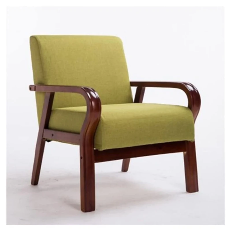 Mid Century Lounge Arm Chair for Bedroom, Modern Living Room Chairs with Wood Frame & Fabric Accent for Home Office, Apartment, Dorm