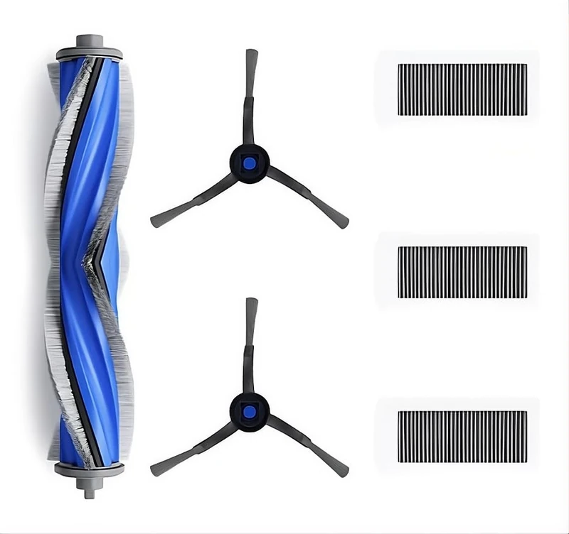 ECOVACS DKT060149 Accessory for Deebot X5 Omni Robot Vacuum Cleaner, Anti-Tangle Main Brush, 2 x Side Brushes, 3 x Anti-Bacterial Filters, Original Accessories - Image 1
