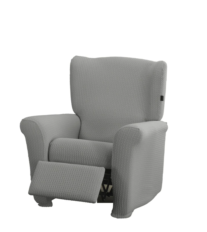 Estoralis Sumatra Bi-Elastic Chair Cover Very Elastic Fabric C-09 Light Grey for Relaxing Chairs from 70 to 90 cm Quality Protection Super Adjustable