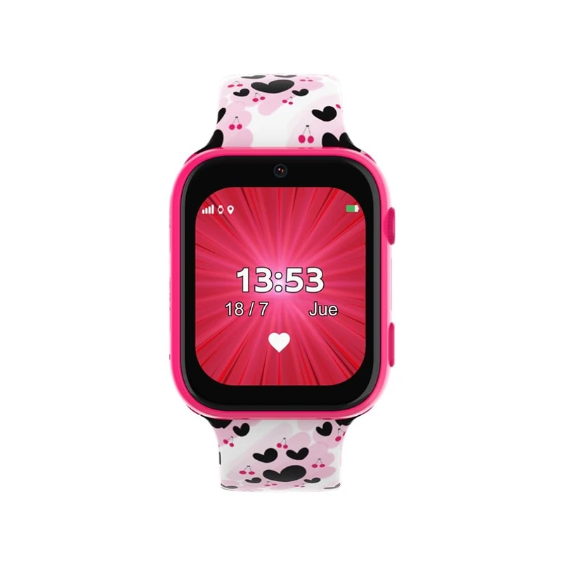 CEFATRONIC Cefa Toys Holawatch Smart Pro Pink GPS, Entertainment and Security Watch with 4G LBS/WIFI, GPS, SIM Card, Camera, Games, Calls, Video Calls, Extra Strap, Screen Protector