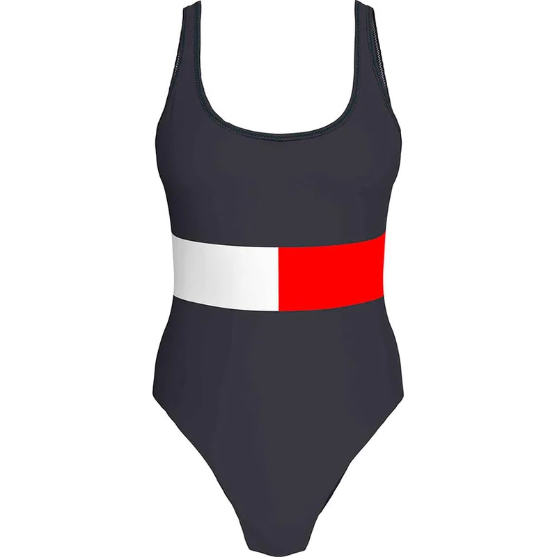 Tommy Hilfiger Women's ONE Piece (EXT Sizes) UW0UW05853, Blue, M - Image 1