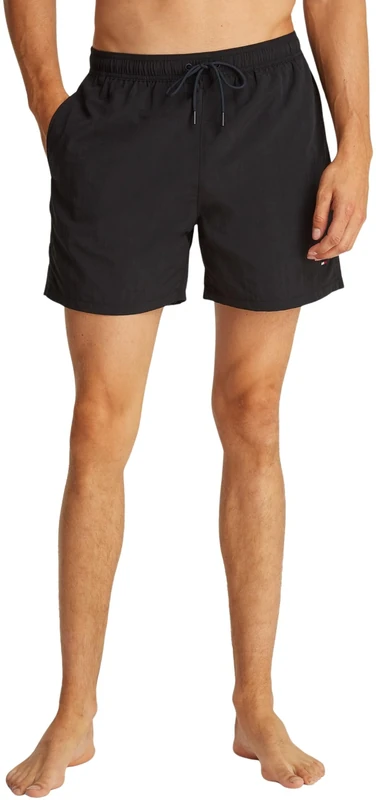 Tommy Hilfiger Men’s Medium Drawstring Swim Shorts with Logo, Black (Black), XXL