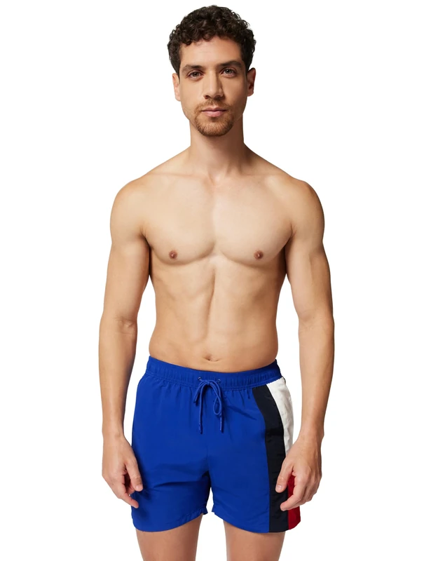 Tommy Hilfiger Men’s Medium Drawstring Swim Shorts, Blue (Wedge Blue), L