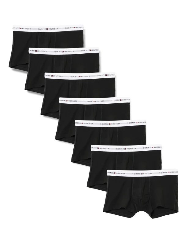 TOMMY HILFIGER Mens 7p Um0um03472 Trunk, Brown (Blk/Blk/Blk/Blk/Blk/Blk/Blk), S UK