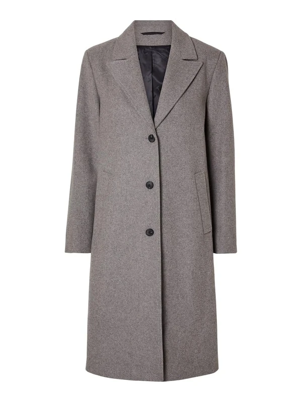 SELECTED FEMME SLFNEW ALMA WOOL COAT Noos Women's Coat, Black, 34, black, XS/S