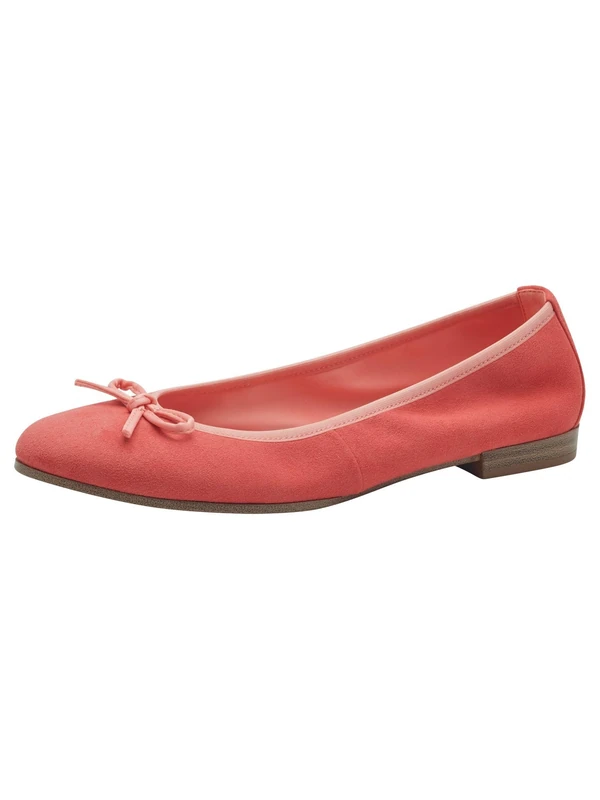 Tamaris Women's Leather Ballerina Shoes, Pale Red Comb, 36 EU