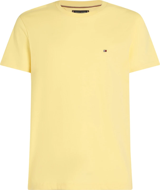 Tommy Hilfiger Men’s Short Sleeve Round Neck Seasonal Solid T-Shirt, Yellow (Citronella), XL