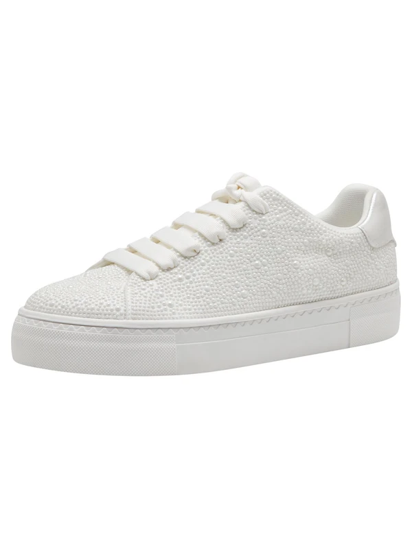 Tamaris Women's Vegan Sporty Lace-Up, White, 6 UK