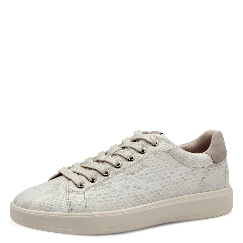 Tamaris Women's Vegan Sporty Lace-Up Shoes, Beige, EU 42