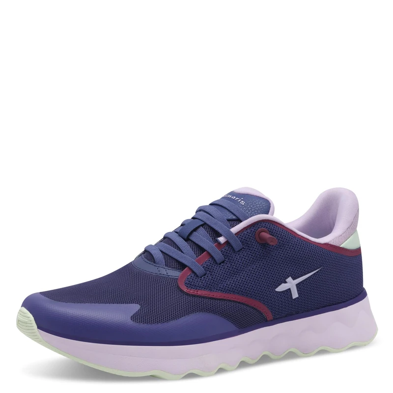 Tamaris Women's Vegan Sporty Lace-Up Shoes, Purple, EU 36