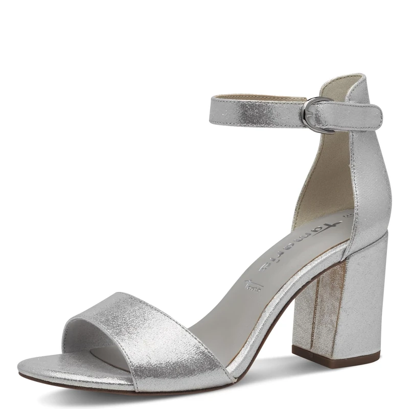 Tamaris Women's Damen 1-28386-42 Heeled Sandal, Metallic, 4 UK