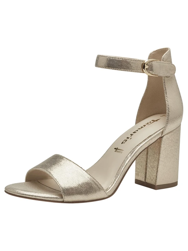 Tamaris Women's Vegan Elegant Metallic Sandals, EU 42