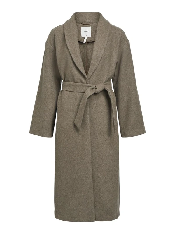 Object Female Coat Long, Desert Taupe, 8
