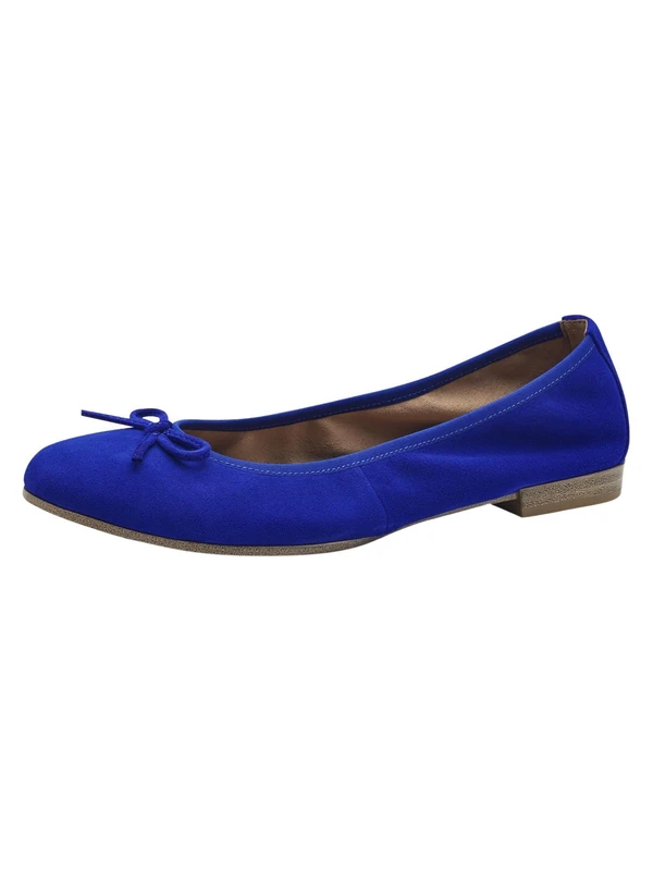 Tamaris Women's Leather Ballerina Shoes, Royal Blue, 6 UK