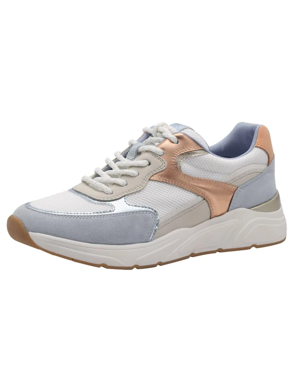 Tamaris Trainers White, Light Blue Comb, 3.5 UK