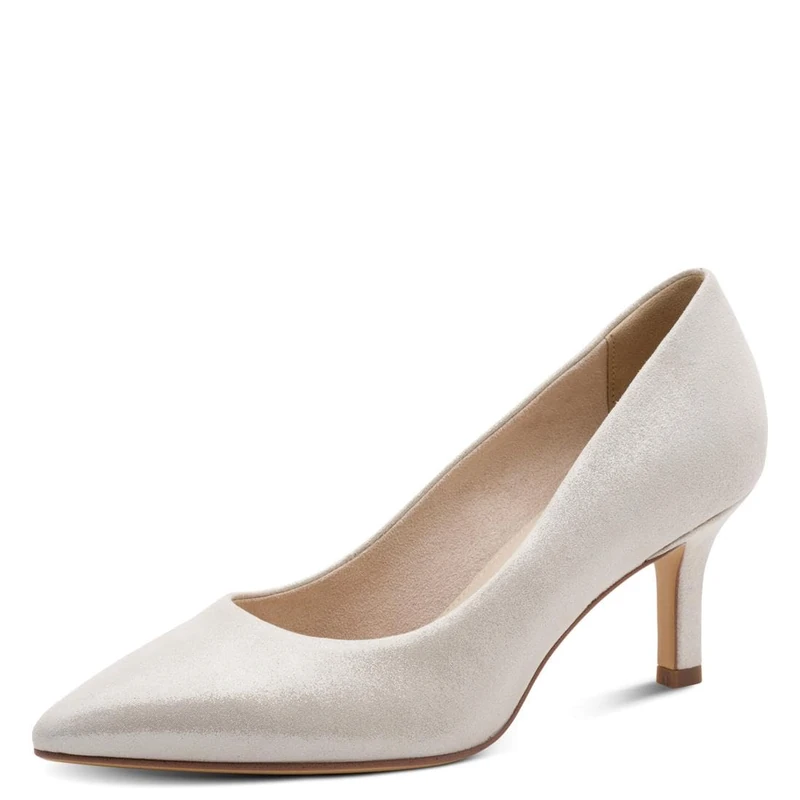 Tamaris Women's leather pumps with stiletto heel metallic 6.5 UK