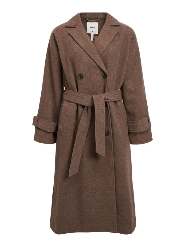 Object OBJKEILY L/S COAT NOOS, Morel/Detail: melange, 42