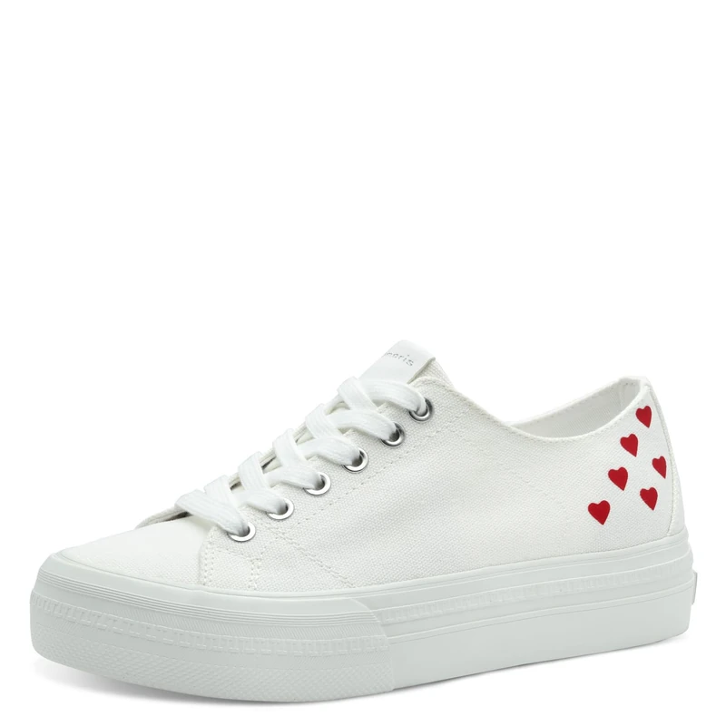 Tamaris Women's Lace-Up Shoes in White, White Comb, 7.5 UK