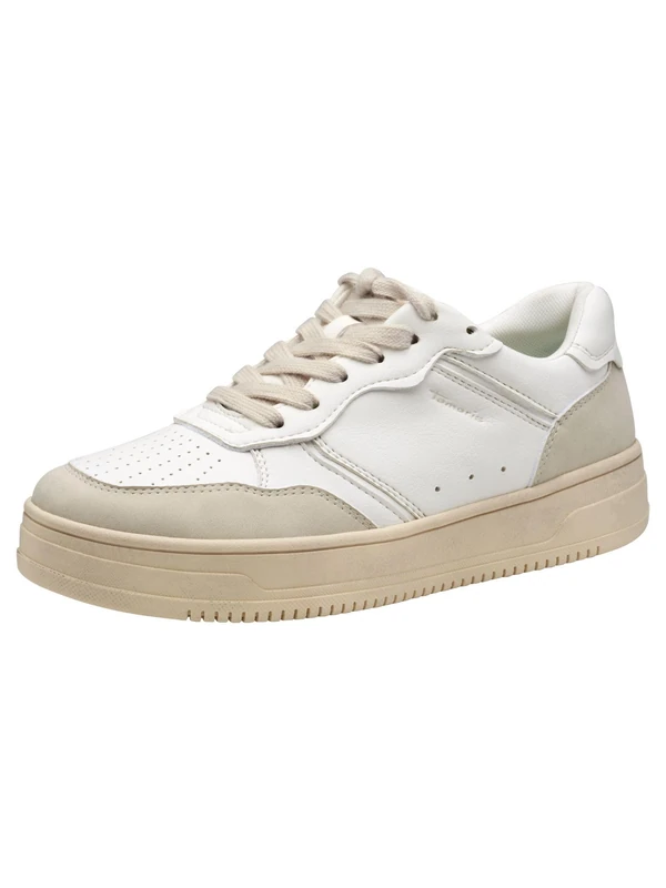 Tamaris Women's Low-Top Trainers, Women's Low Shoes, Interchangeable Footbed, Comfort Lining, White Comb, 5 UK