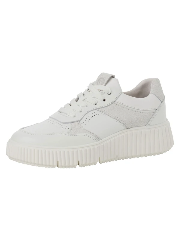 Tamaris Lace-Up Women's Sporty, White, 4 UK