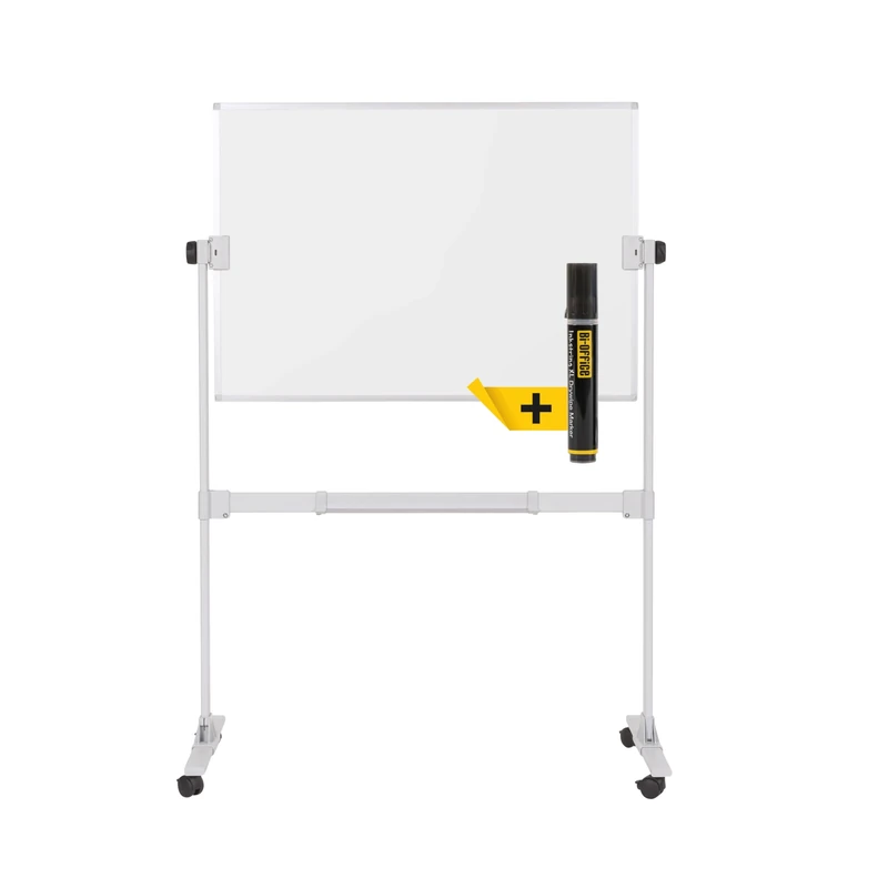 Bi-Office Ayda Revolving Whiteboard, Double-Sided Lacquered Steel Surface, Aluminium Structure, 1065x750mm