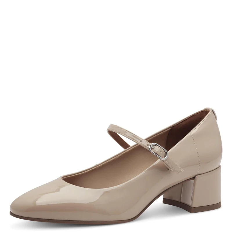 Tamaris Women's Vegan Court Shoes, Beige, 7.5 UK