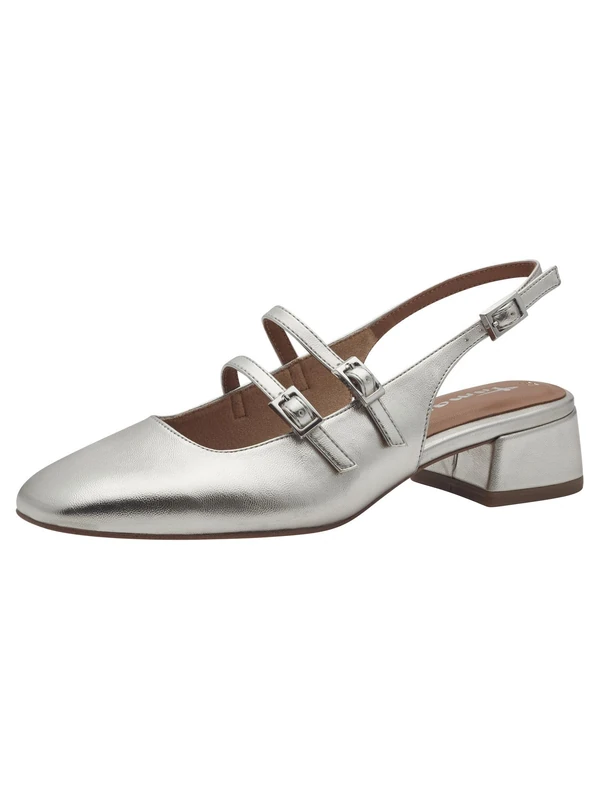 Tamaris Women's 1-29510-44 Sling, Platinum, 5 UK
