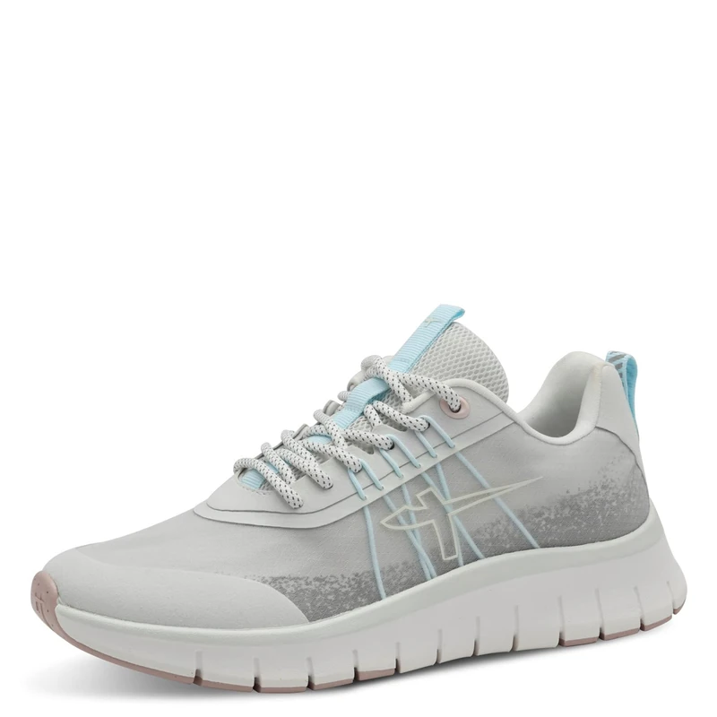 Tamaris Women's Vegan Sporty Lace-Up, lightgrey, 5 UK