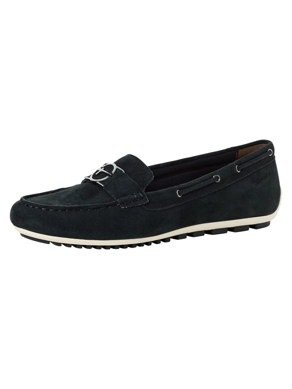 Tamaris Women Moccasin flat Leather blue 6.5 UK