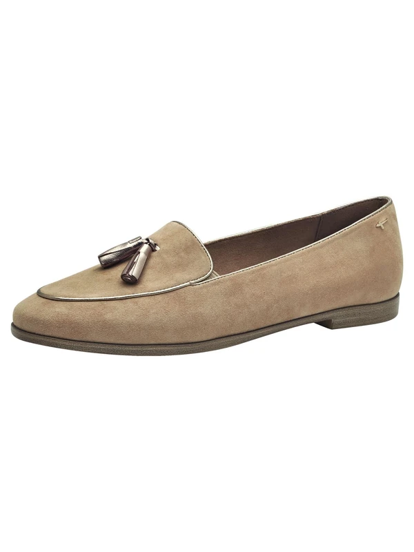 Tamaris Women's loafer flat leather beige 5 UK