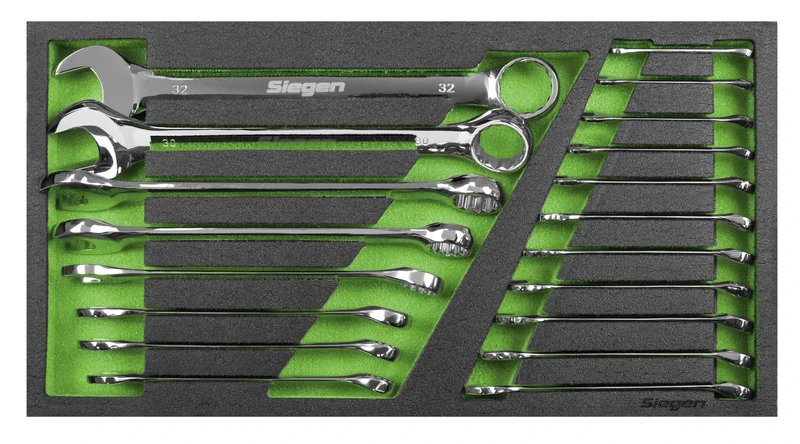 Sealey Siegen 19pc Combination Spanner Set with Tool Tray - S01272