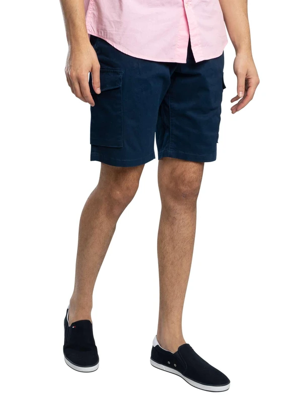 Tommy Hilfiger Men's Harlem Cargo 1985 MW0MW23573 Cargo Shorts, Blue, 32W - Image 1