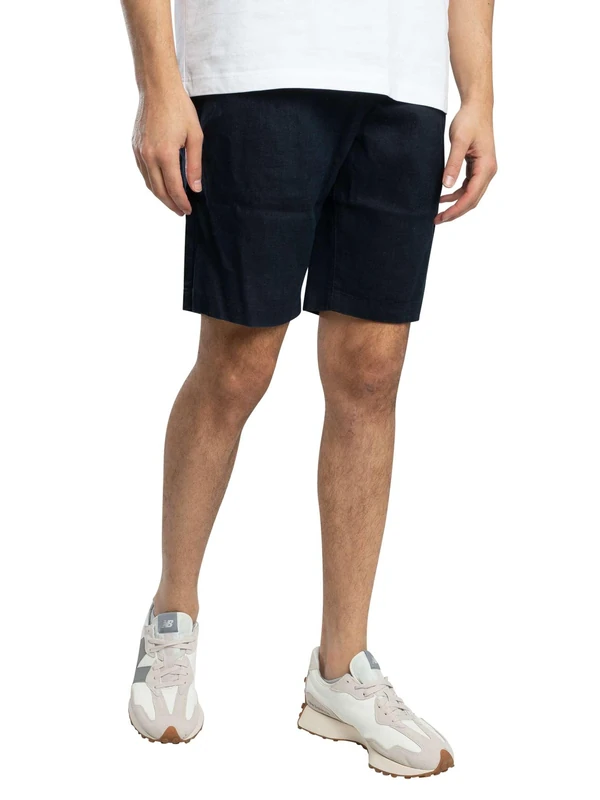 Tommy Hilfiger Men's Harlem PO Linen Short MW0MW37804 Chino Shorts, Blue, 38W