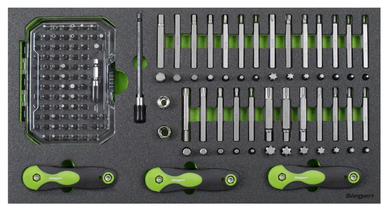Sealey Siegen 170pc Specialised Bit Set & Folding Hex Keys with Tool Tray - S01275