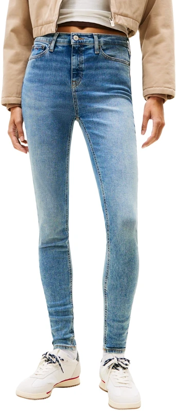 Tommy Jeans Women's Nora Skinny Mid Rise Jeans, Blue (Denim Medium), 34W/31L