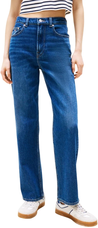 Tommy Jeans Women's Layla Hr Slim Str Bi0152 Co Dw0Dw20054 Straight, Denim (Denim Dark), 24W / 32L