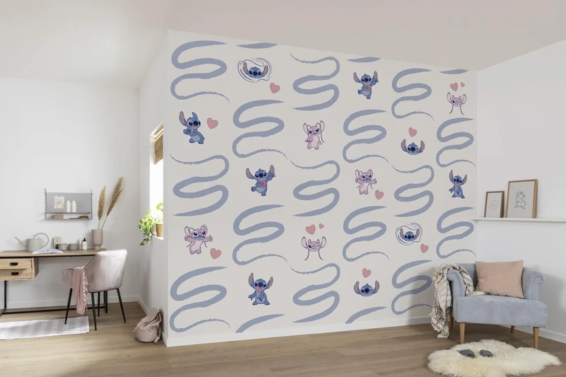 Komar Digitaldruck Vlies Fototapete - Lilo und Stitch Be Kind - Größe 300 x 250 cm