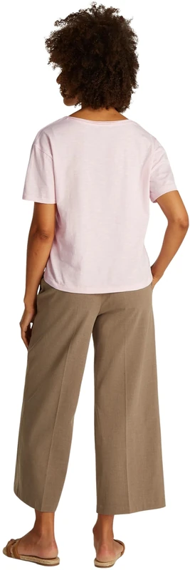 Tommy Hilfiger Women’s Short Sleeve V-Neck T-Shirt, Pink (Light Pink), XS