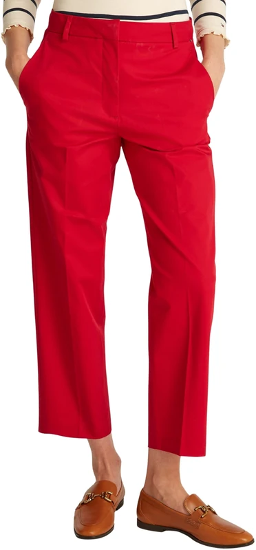 Tommy Hilfiger Women’s Slim Fit Chinos, Multicolor (Medium Red), 4