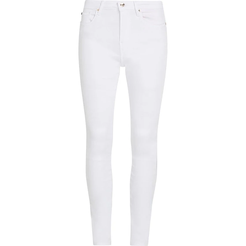 Tommy Hilfiger Women's Como Skinny Mid Rise Jeans, White (Th Optic White), 32W/26L