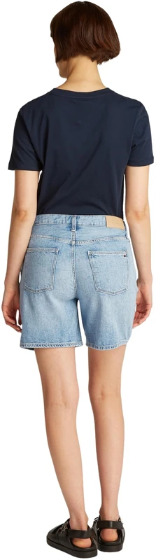 Tommy Hilfiger Women's Sia Mom Fit Denim Shorts, Blue (Sia), 26W
