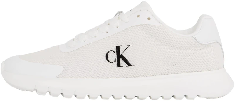 Calvin Klein Women’s Sporty EVA Mesh Runner Trainers, White (Triple Bright White), 5