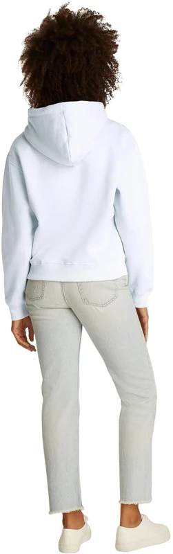 Tommy Hilfiger Women’s Logo Hoodie, Blue (Breezy Blue), XXL