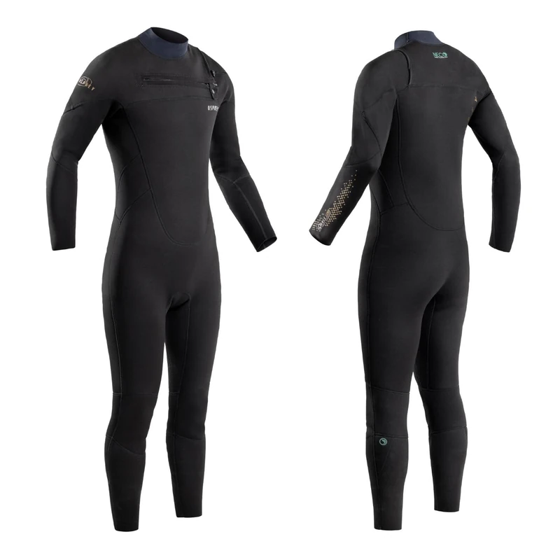 Osprey Unisex 3mm Eco Friendly Wetsuit, Adult Full-Length Neoprene Surf Wetsuit for Men and Women, Multiple Sizes, Black M