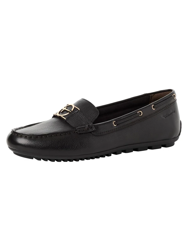 Tamaris Women Moccasin flat Leather black 7.5 UK