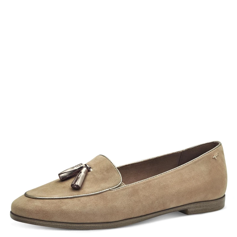 Tamaris Women's loafer flat leather beige 6.5 UK