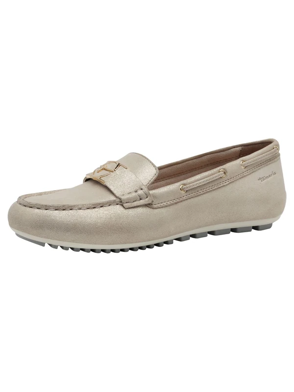 Tamaris Women Moccasin flat Leather beige 8 UK