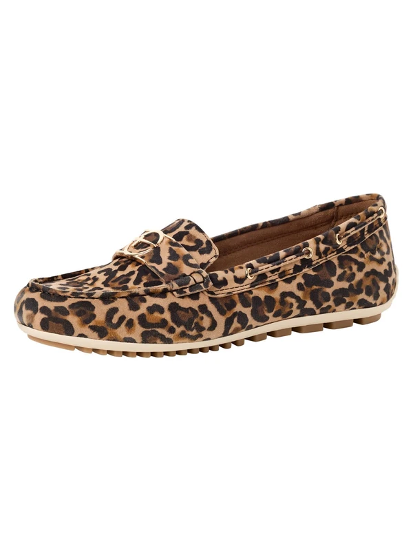 Tamaris Women Moccasin flat Leather brown 7.5 UK