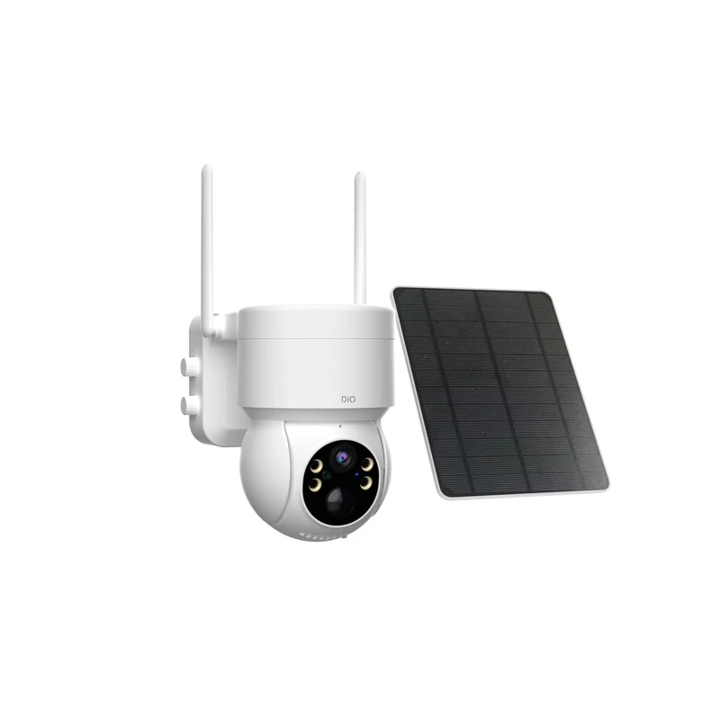 DiO 4G Wireless Battery Powered Outdoor Rotating Camera with Solar Panel